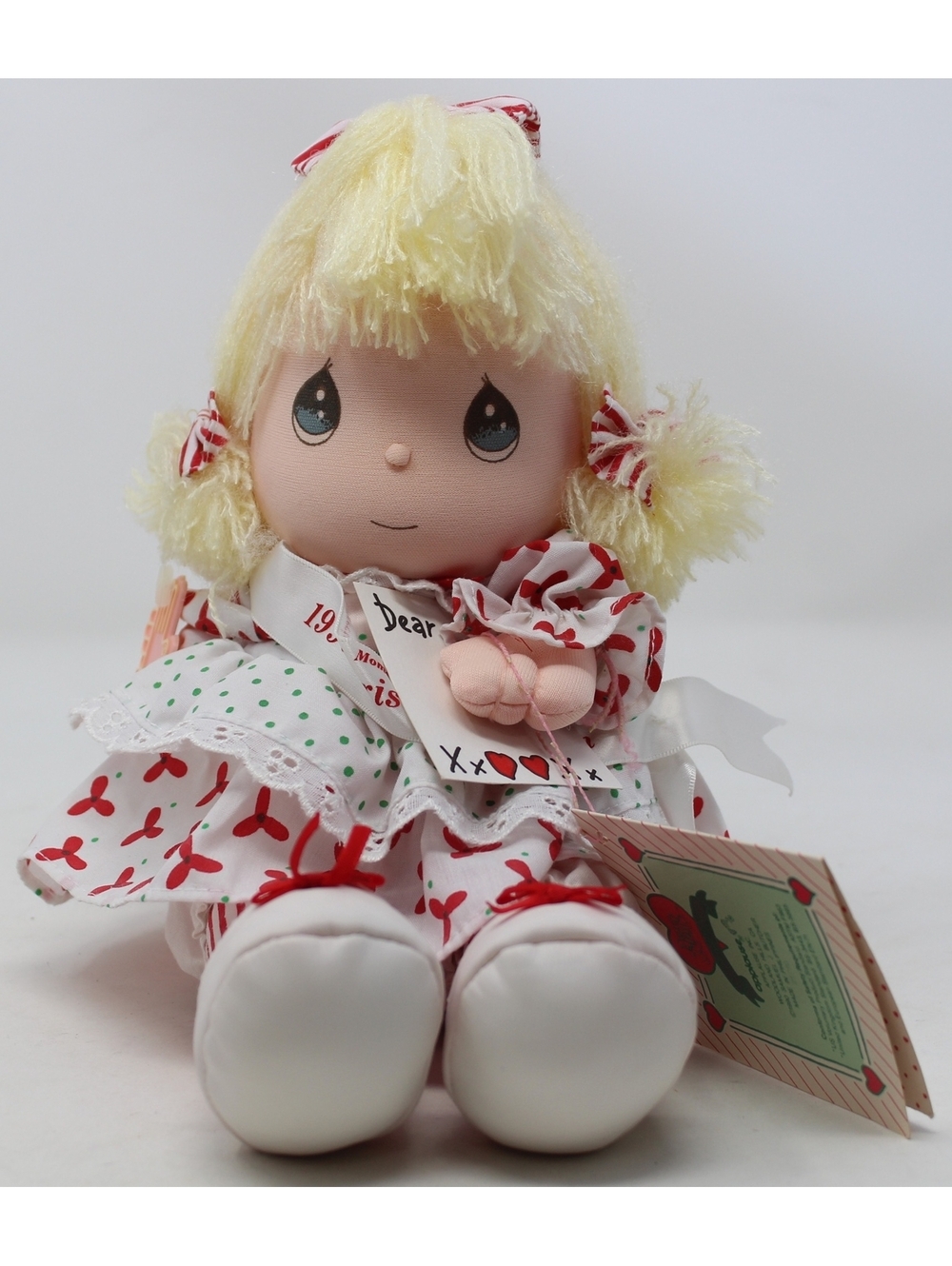 VTG '90 Precious Moments Christmas Applause Annalise Musical Doll Samuel Butcher